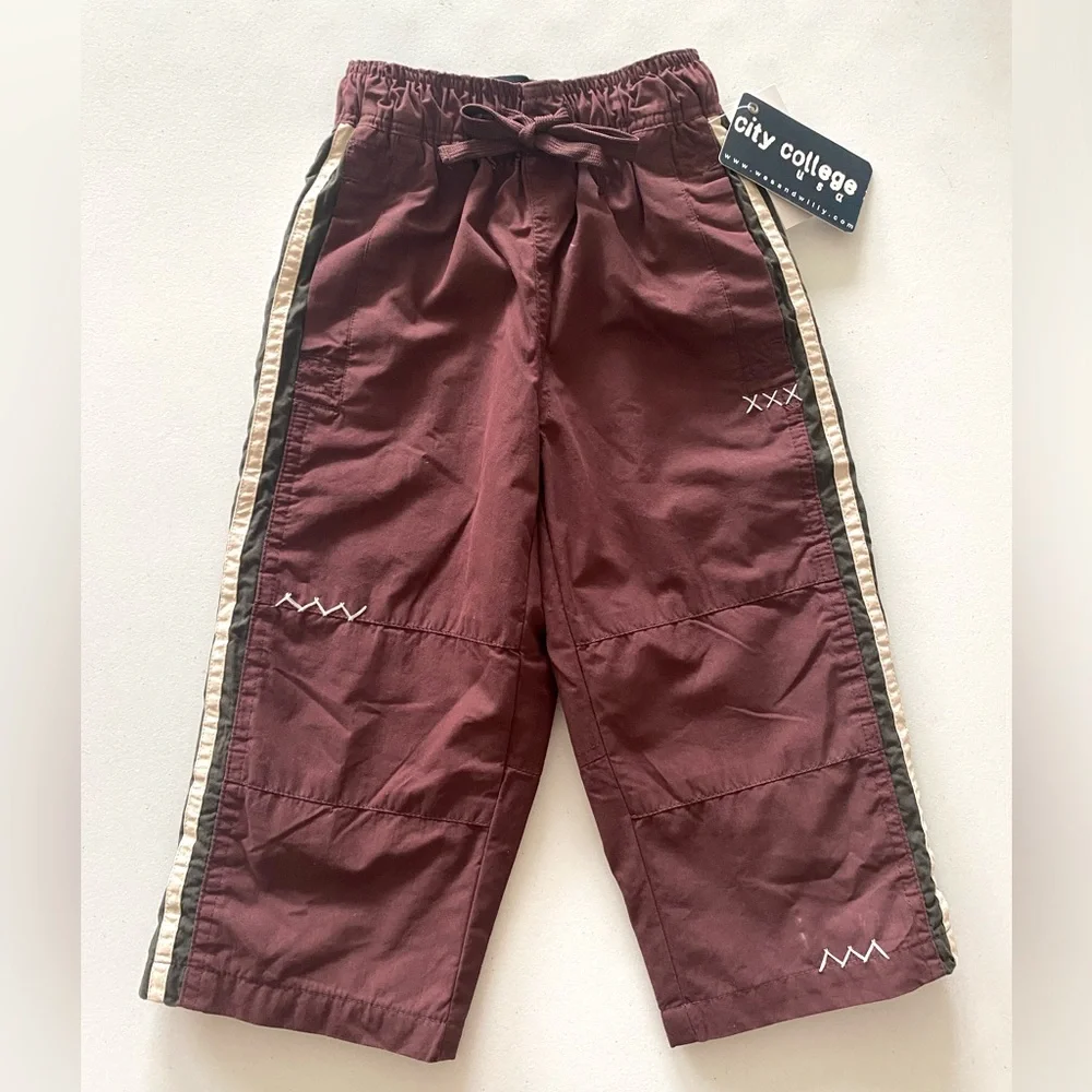 City College USA Burgundy Jogger Pants 24M